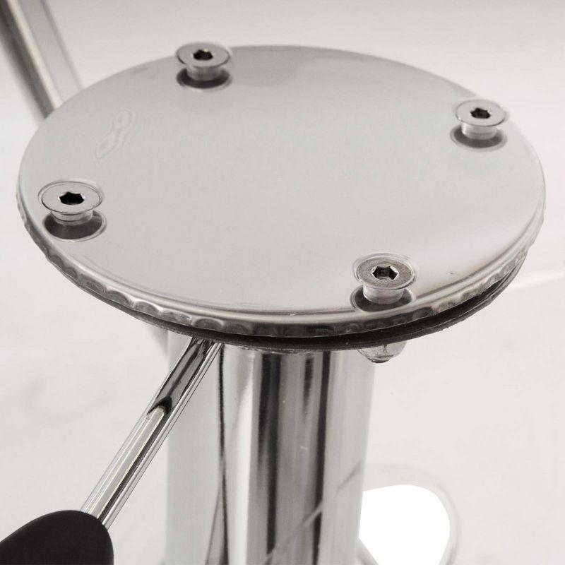 LeisureMod Napoli Transparent Acrylic Bar Counter Stool, Modern Clear Seat with Chrome Base for Kitchen Island and Home Bar