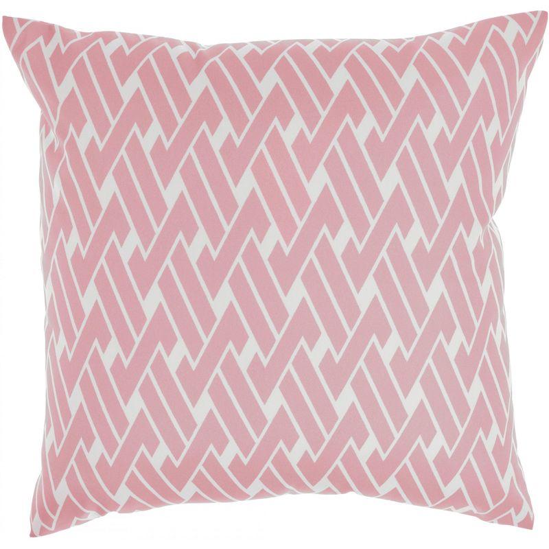 Waverly Leaf Storm 20" x 20" Coral Indoor/Outdoor Throw Pillow