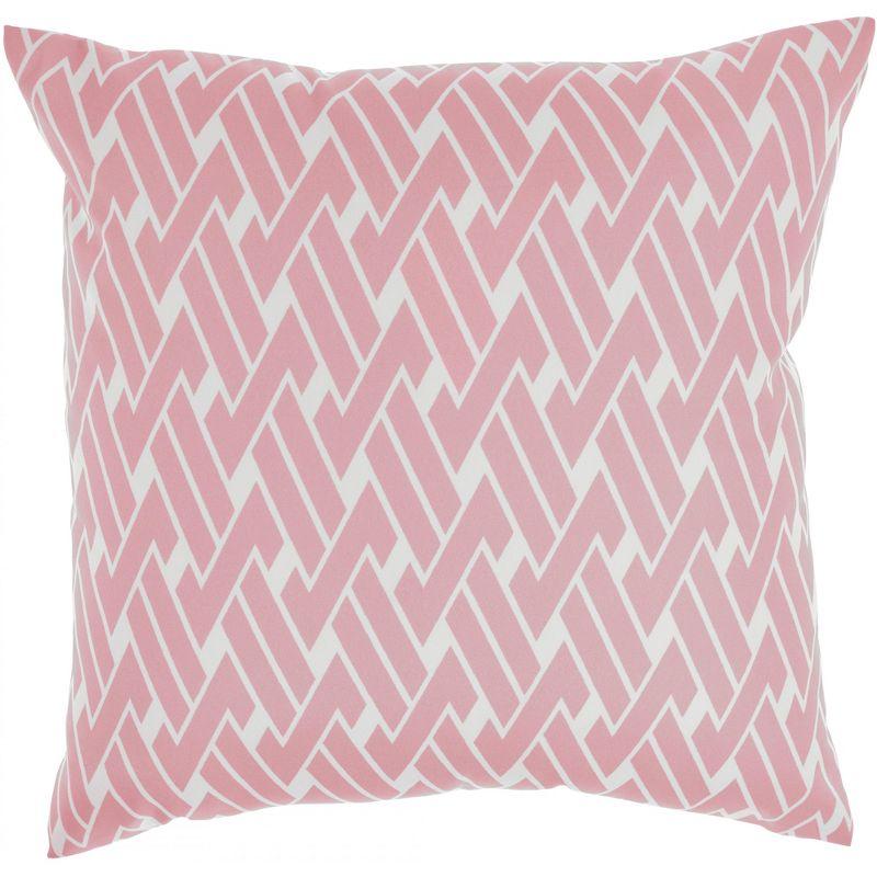 Waverly Reverse Pattern Geometric Outdoor Throw Pillow