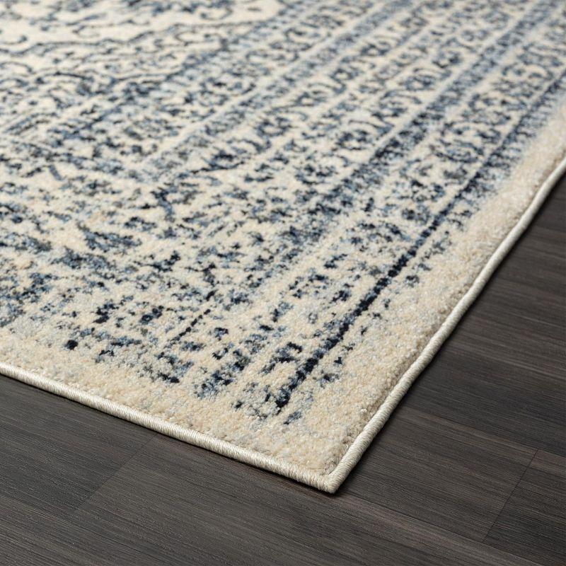 Ivory Moroccan Bohemian 6' x 9' Synthetic Area Rug