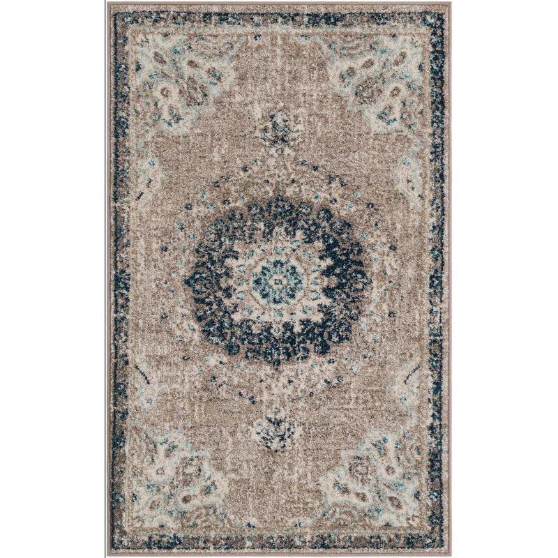 Unique Loom Penrose Collection Area Rug - Alexis (3' 1" x 5' 3" Rectangle Gray/Beige)