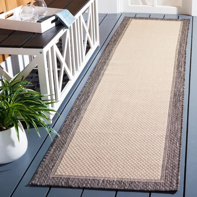 Camel and Brown Washable Hand-knotted Runner Rug