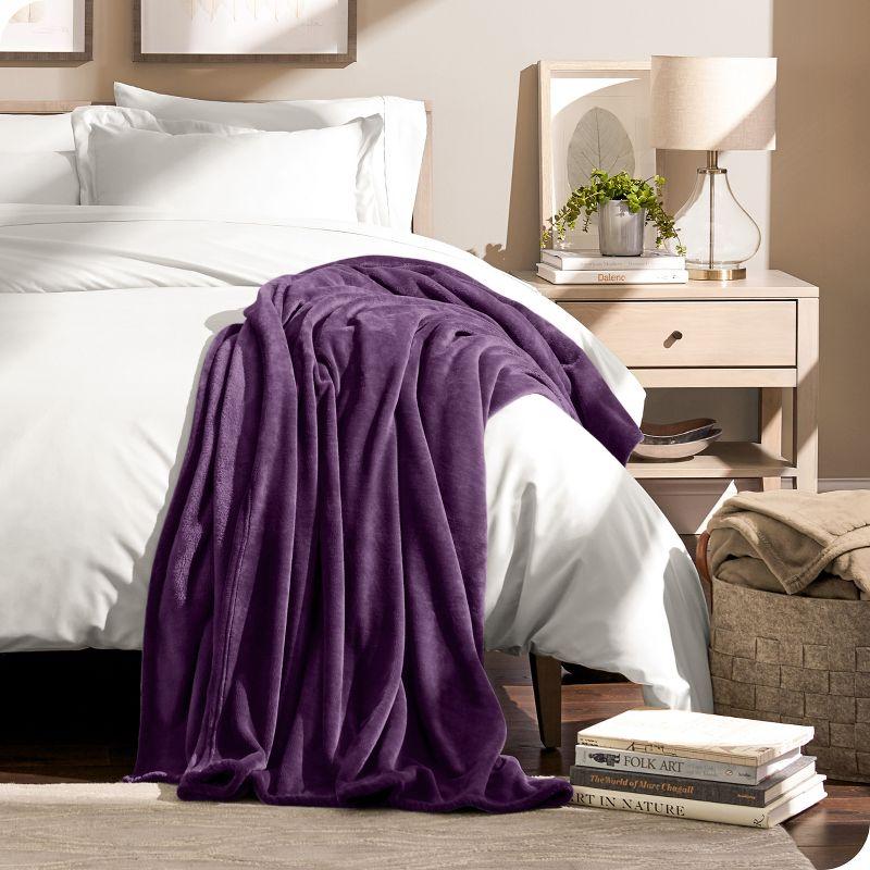 Microplush Fleece Bed Blanket by Bare Home