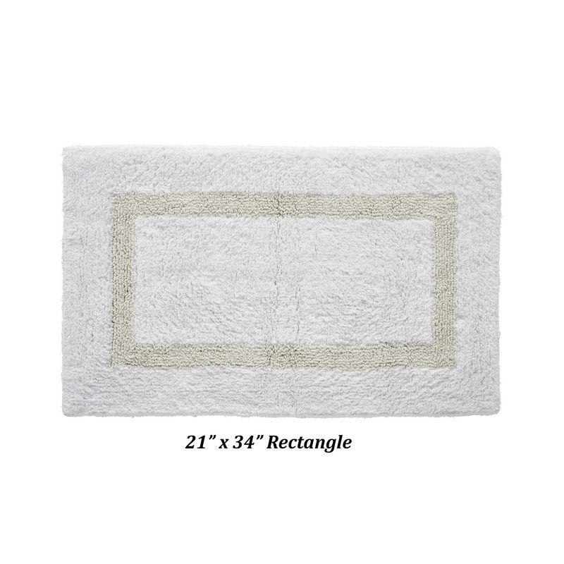 21"x34" Hotel Collection Bath Rug White/Ivory - Better Trends: Cotton Tufted, Machine Washable