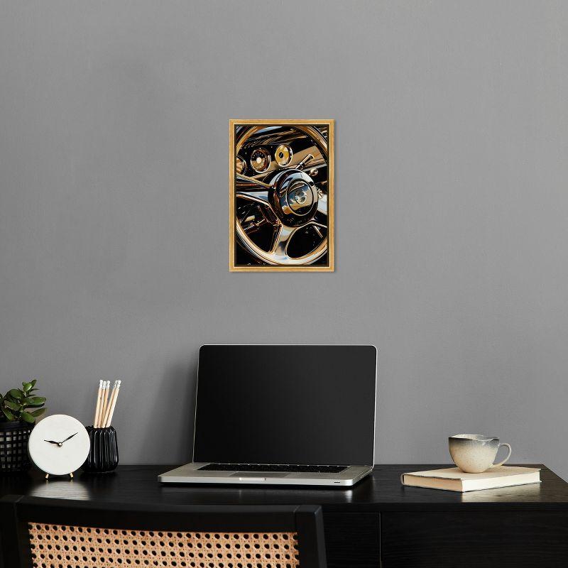 Notori Art Notoriart Elegant Steering Wheel Framed Car 1 Piece Canvas Wall Art