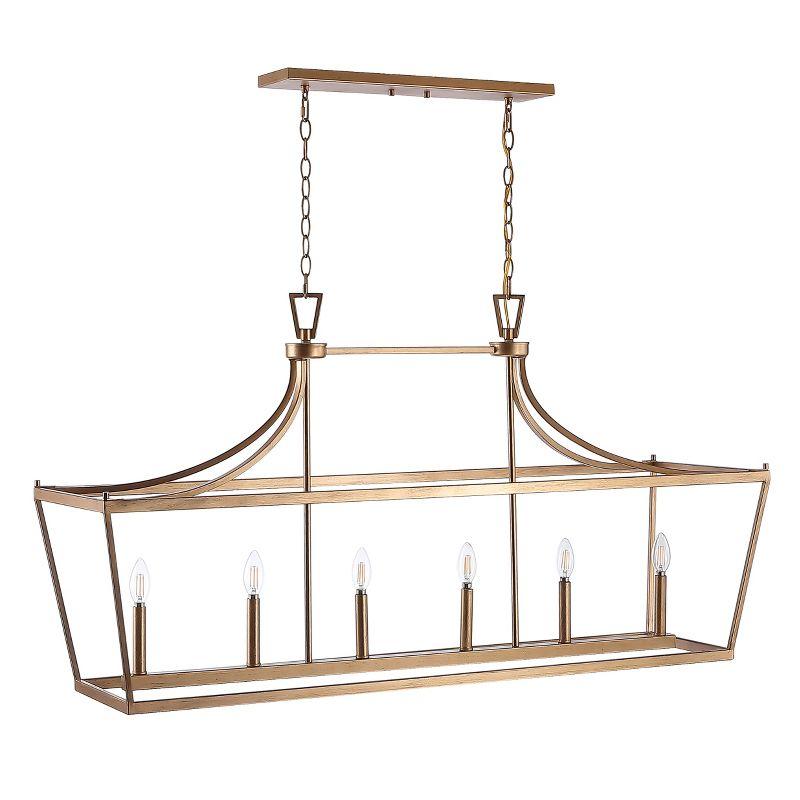 Aroris 6 Light 49" Height Adjustable Pendant - PND4093 - Gold - Safavieh