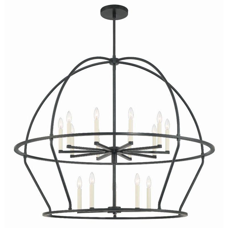 Crystorama Lighting Abbott 15 - Light Chandelier in  Black