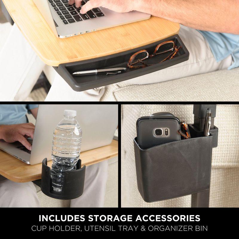 Signature Life Independence Tray Table, Bamboo Swivel TV Tray & Laptop Desk