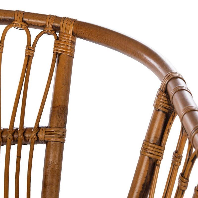 Adriana Rattan Accent Chair - Set of 2 - ACH6505 - Honey Brown Wash - Safavieh