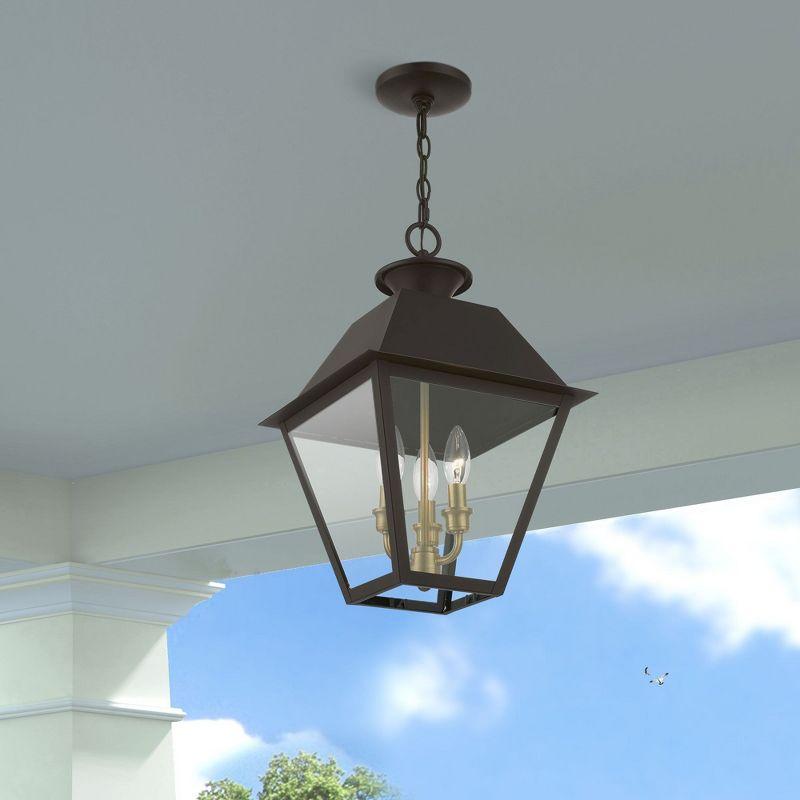 Livex Lighting Wentworth 3 - Light Pendant in  Bronze/Antique Brass