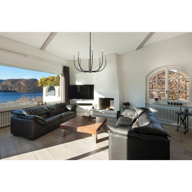 Z-Lite Haylie 8 - Light Chandelier in  Matte Black/Brushed Nickel