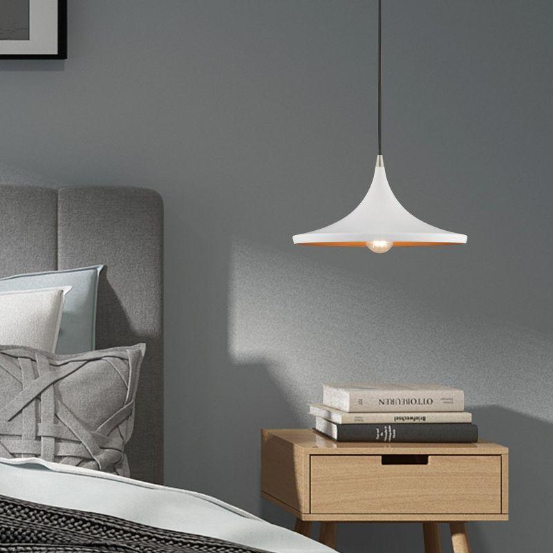 Livex Lighting Metal Shade 1 - Light Chandelier in  White