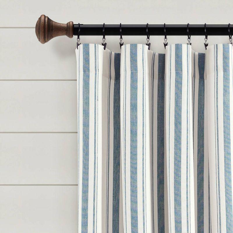 Cotton Blend Semi Sheer Curtain Pair