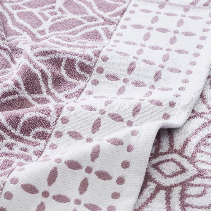 Modern Threads Modern Threads 6 Piece Set, 2 Bath Towels, 2 Hand Towels, 2 Washcloths Yarn Dyed Jacquard/Solid Towel Set Monroe
