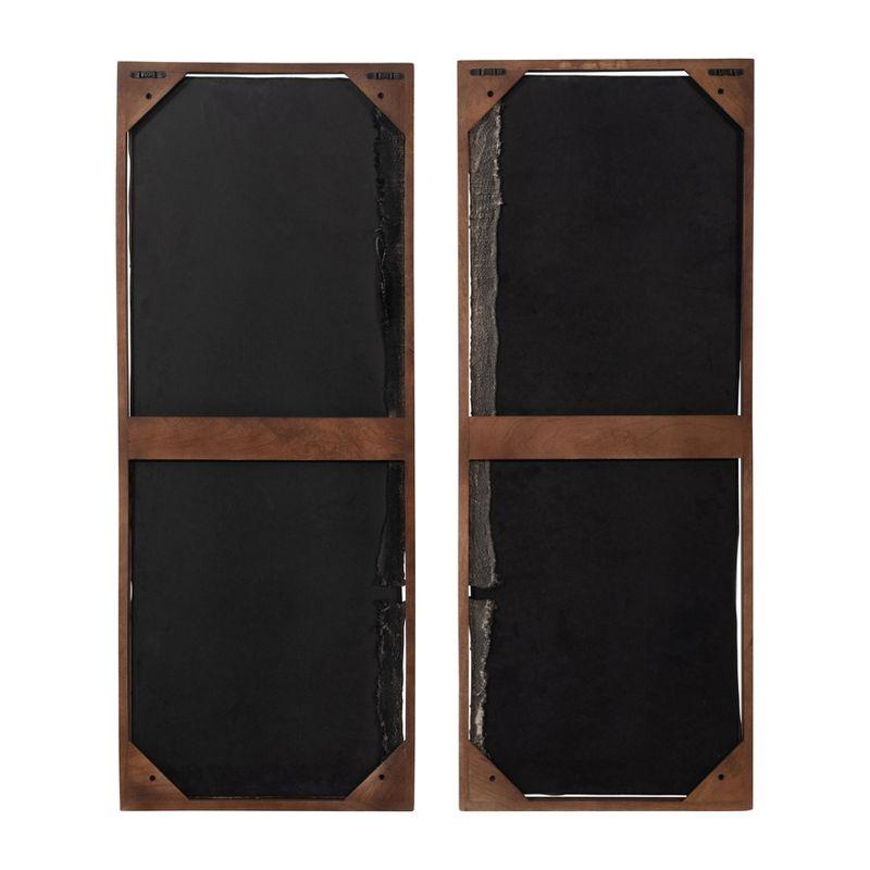 SAGEBROOK HOME (Set of 2) Ecomix Fabric Wall Decors Cream: Contemporary Style, Horizontal Orientation, Abstract Art