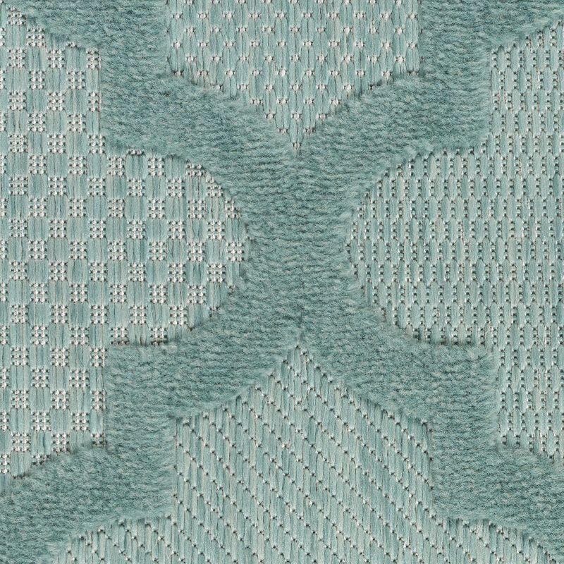 Nourison Easy Care 8' x 10' Aqua/Teal Indoor/Outdoor Rug