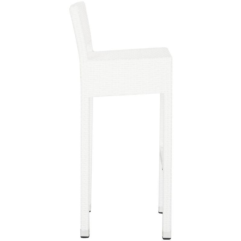 Landry Barstool - Indoor/Outdoor - FOX5212 - White - Safavieh