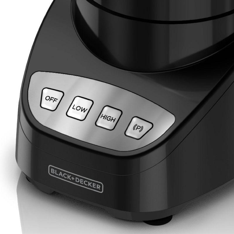 BLACK+DECKER BLACK+DECKER Vegetable Chopper, Stainless Steel Blade, 8-Cup Capacity, 450W Power with Attachments to Grate, Shred, Slice, Mince, Grind, and Puree