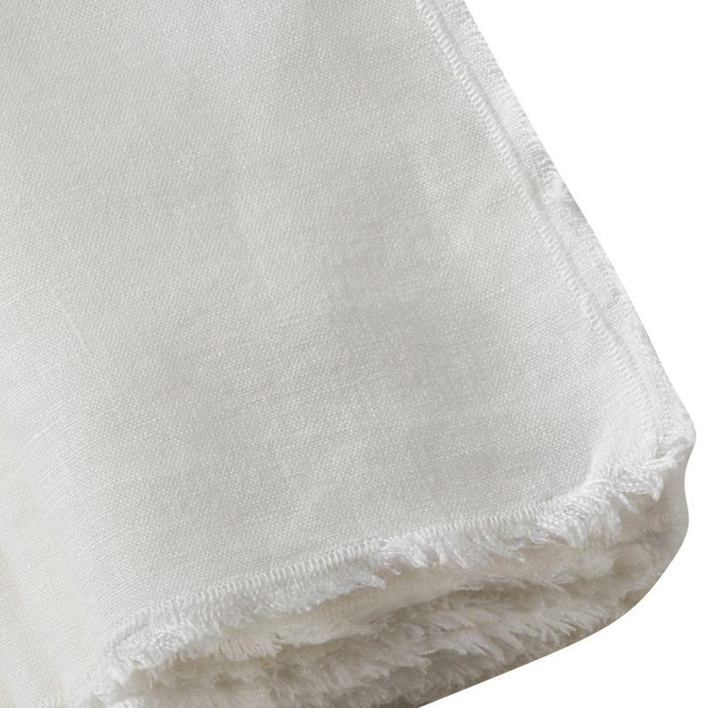 Saro Lifestyle Fringed Design Stone Washed Napkins