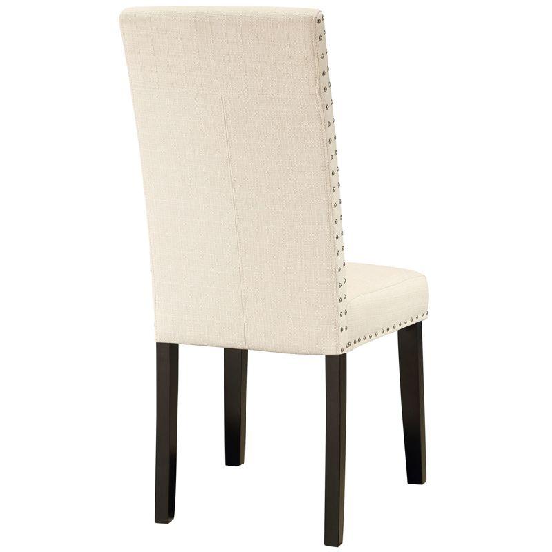 Modway Parcel Dining Fabric Side Chair Beige: Polyester Upholstery, Wood Frame, Armless Parsons Design, 287 lb Capacity