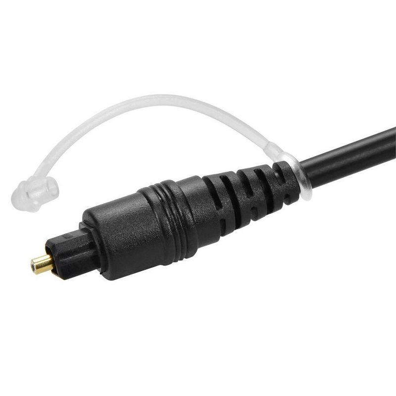 Monoprice Digital Optical Audio Cable - 6 Feet - Black | S/PDIF (Toslink) 5.0mm Ouside Diameter, Gold plated ferrule