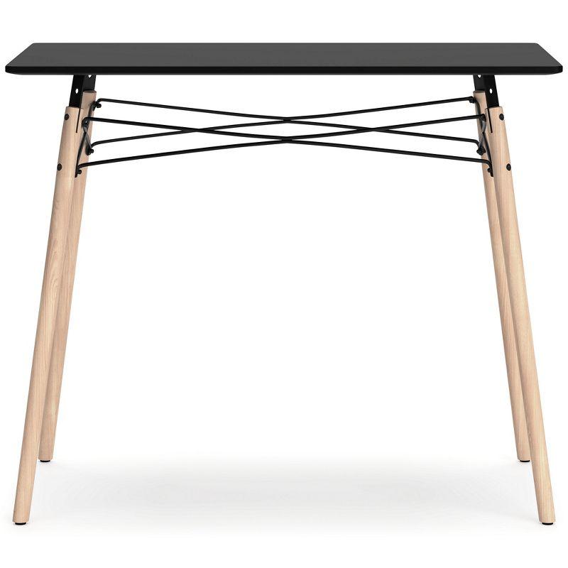 Signature Design by Ashley Contemporary Jaspeni Home Office Desk, Black/Natural