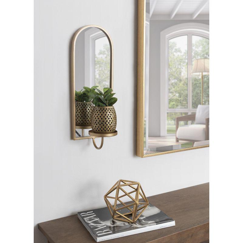 Kate and Laurel Ezerin Arch Metal Wall Sconce, 6x5x16, Gold