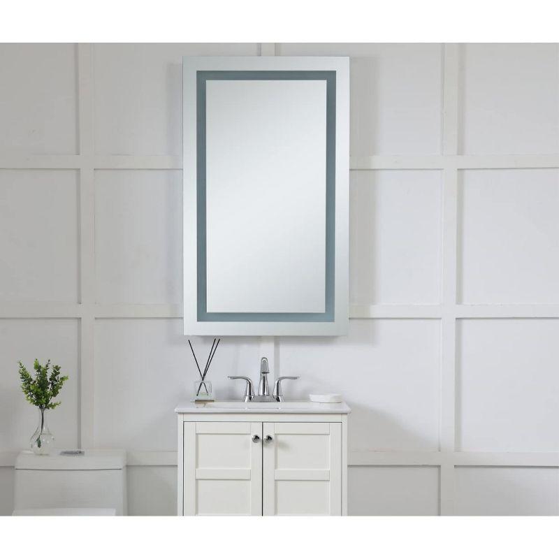 Elegant Lighting LED Hardwired Mirror Rectangle W24H40 Dimmable 3000K