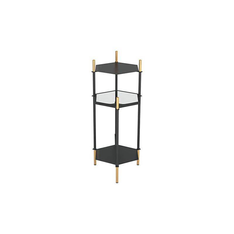 Zuo William Side Table Gold & Black