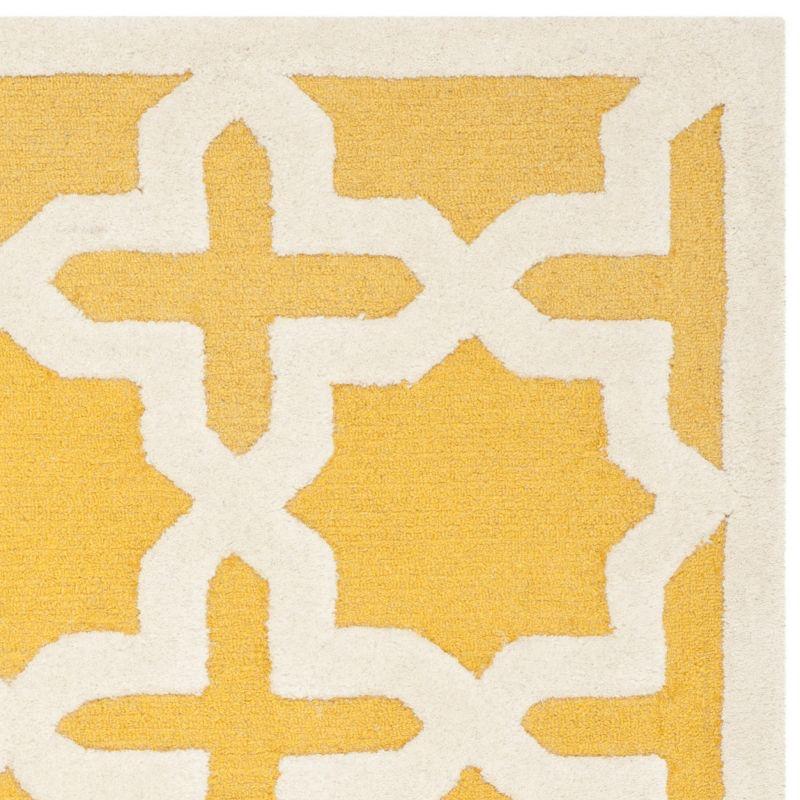 Cambridge CAM125 Tufted Indoor Area Rug - Gold/Ivory - 4'x6' - Safavieh