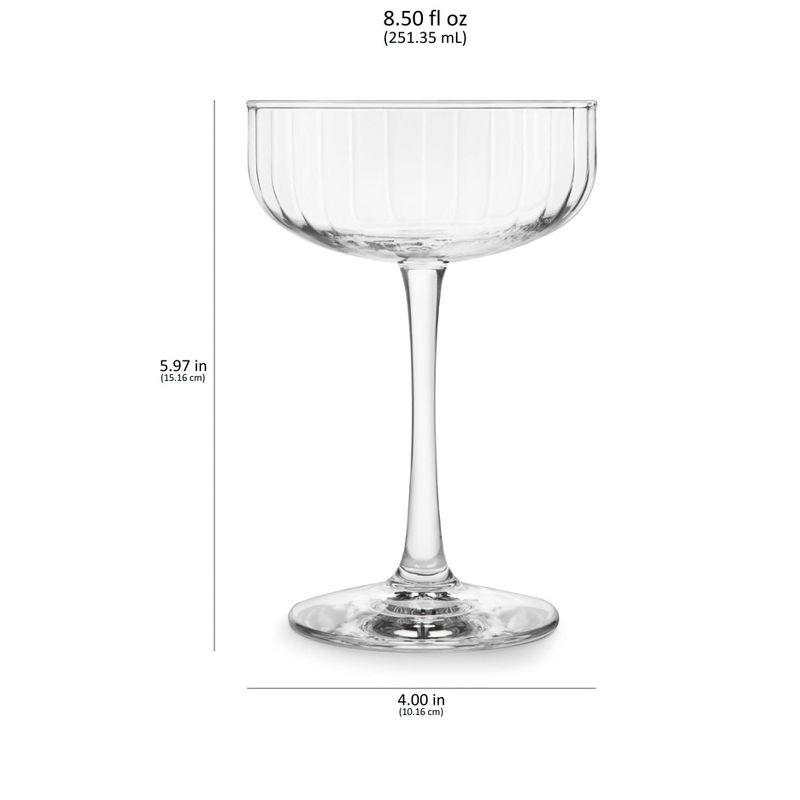 Paneled Coupe Cocktail Glasses