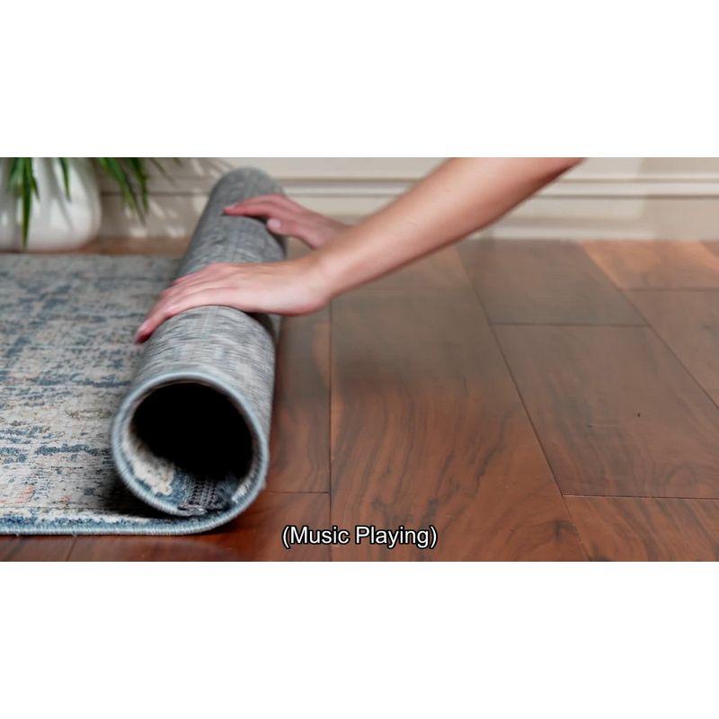 Vivaldi VIV546 Power Loomed Area Rug - Blue/Ivory - 6'7"x6'7" - Safavieh.