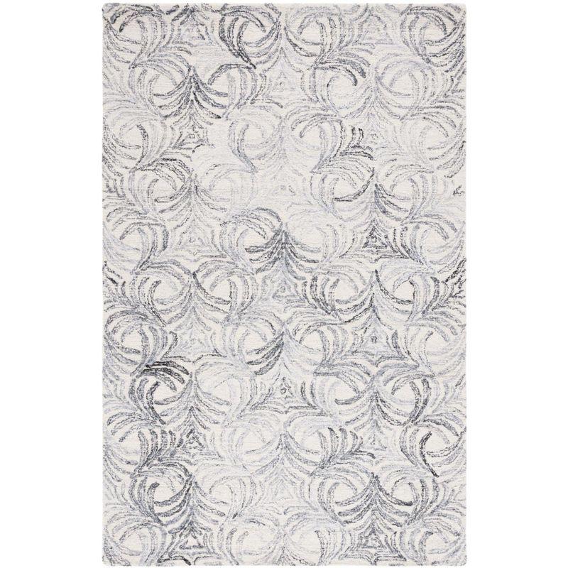 Jardin JAR728 Hand Tufted Area Rug - Ivory/Grey - 4'x6' - Safavieh