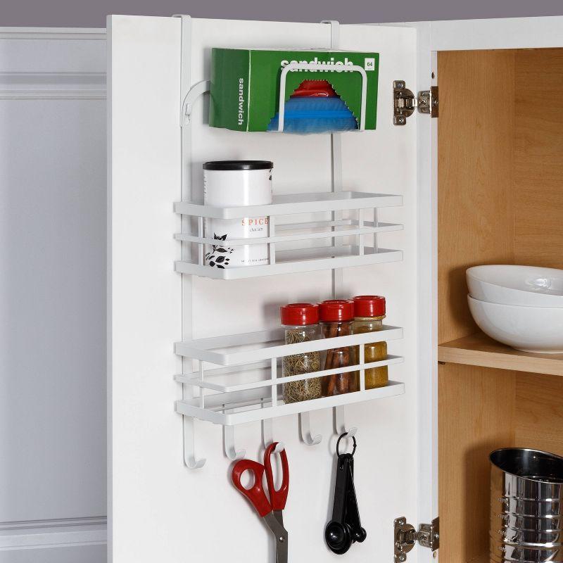 Honey-Can-Do Flat Wire Hanging Fridge Organizer - White