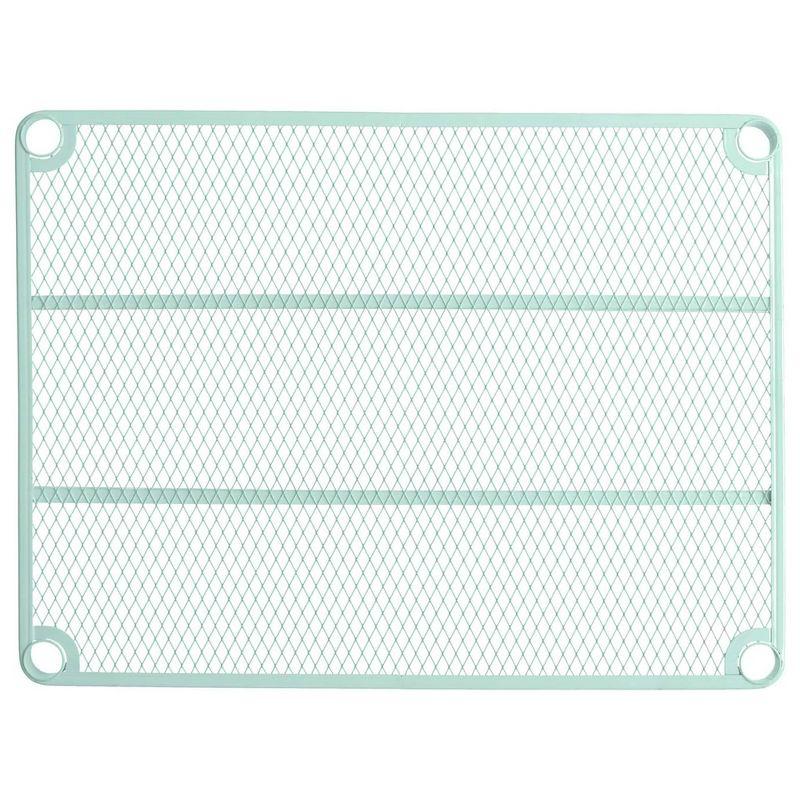 Design Ideas MeshWorks 3 Tier Full-Size Metal Storage Shelving Unit Rack for Kitchen, Office, and Garage Organization, 23.6” x 13.8” x 31.5,” Green