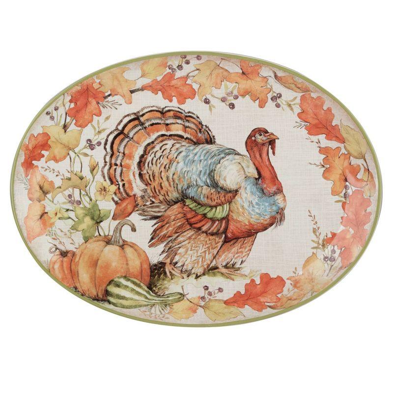 Autumn Breeze Oval Turkey Platter