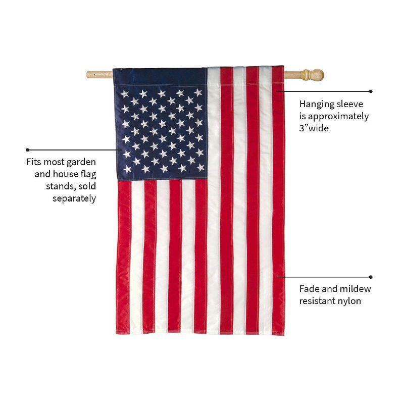 Evergreen Flag American Flag House Applique Flag