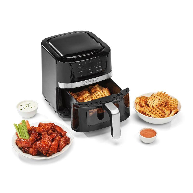 Cuisinart 2.6qt Basket Air Fryer Black/Stainless Steel Finish AIR-80: 1100W, Cool Touch Handle, Dishwasher-Safe Parts