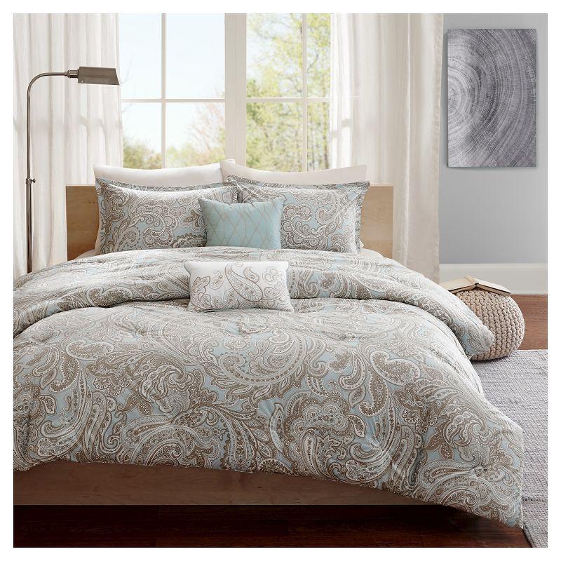 Madison Park Pure Ronan Cotton Paisley Comforter Set