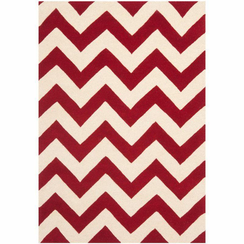 Chatham CHT715 Tufted Indoor Area Rug - Red/Ivory - 2'x3' - Safavieh