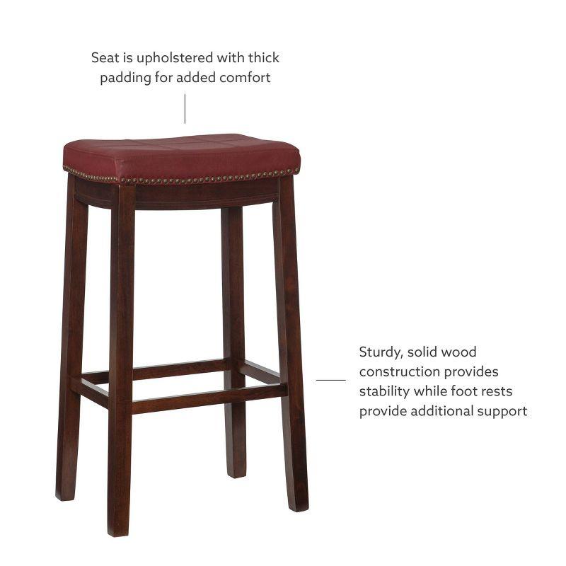 Padded Saddle Seat Barstool Hardwood - Linon