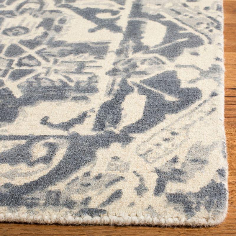 Hand-Tufted Charcoal and Ivory Wool Area Rug, 2' x 3'