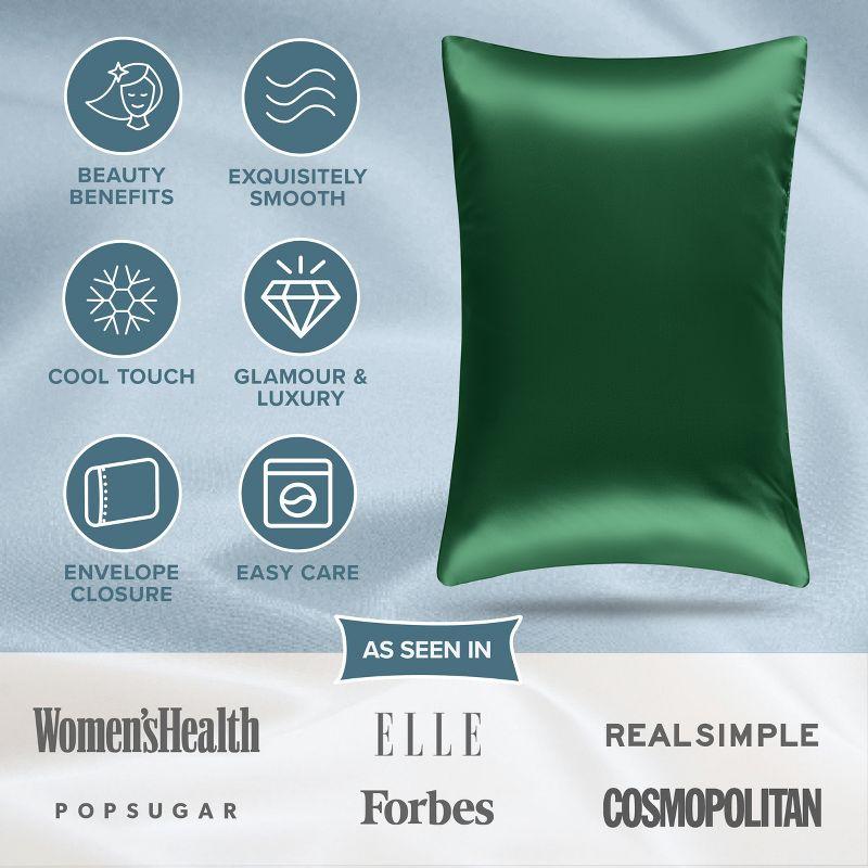 Bare Home Soft Poly Satin Pillowcase Set
