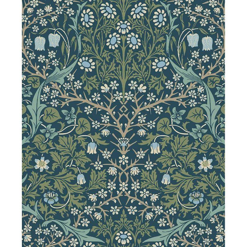 NextWall Victorian Garden Peel and Stick Wallpaper: Removable Vinyl, Vintage Floral, Botanical Matte Finish, 31.35 Sq Ft Coverage