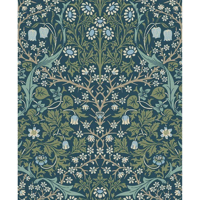 NextWall Victorian Garden Peel and Stick Wallpaper: Removable Vinyl, Vintage Floral, Botanical Matte Finish, 31.35 Sq Ft Coverage