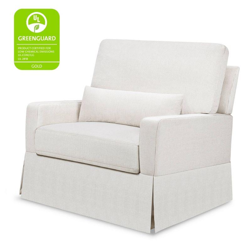 Crawford Pillowback Chair and a Half Upholstered Swivel Glider