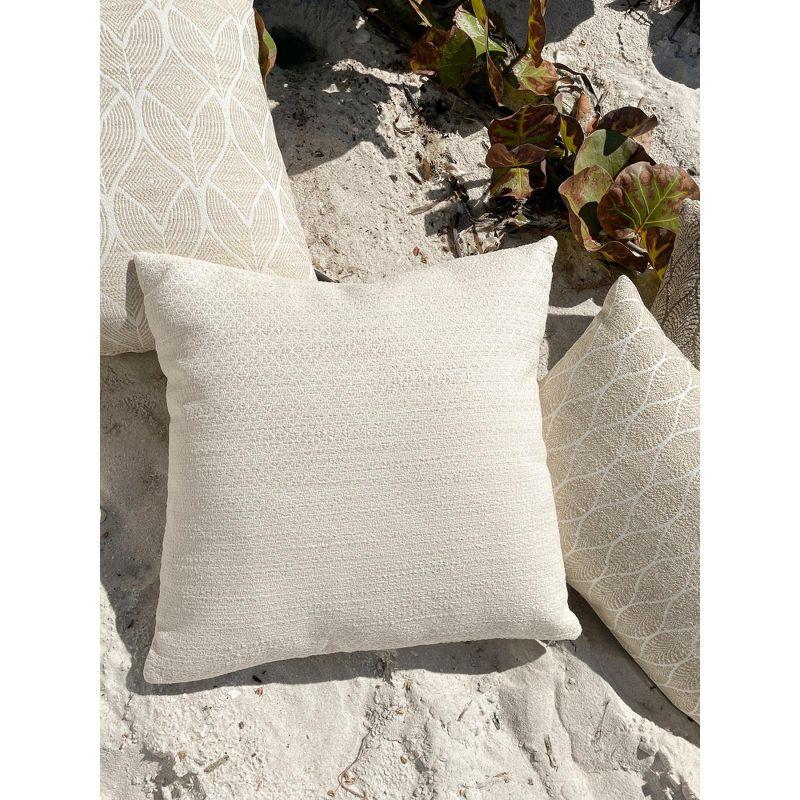 Coastal Breeze Beige Indoor Outdoor Pillow