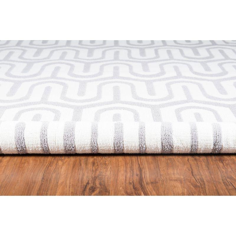 Geo Luxuriously Soft Maze Accent Rug Gray/White - Linon