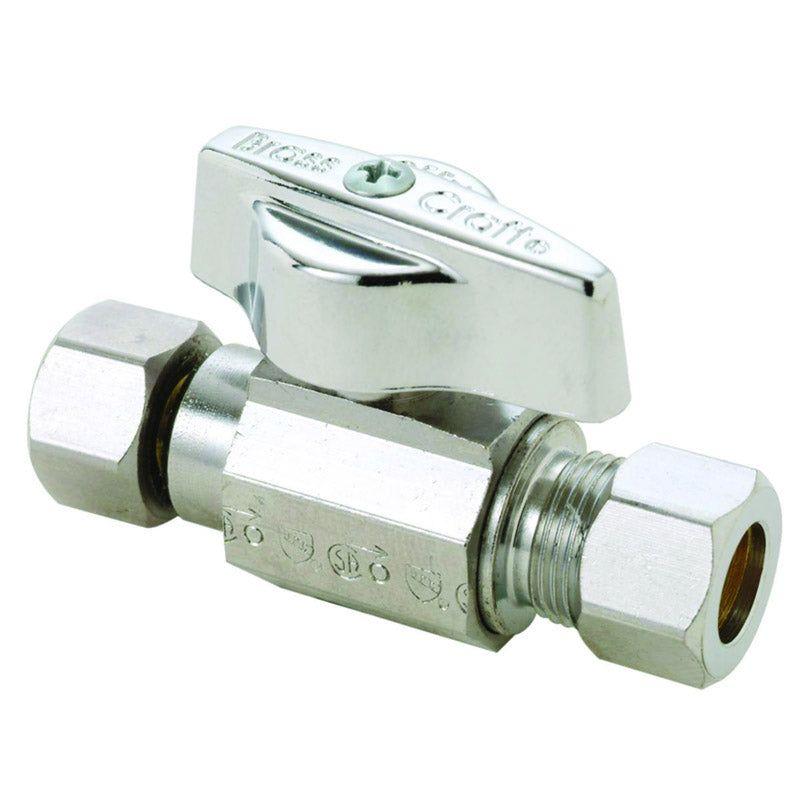 Chrome 3/8 in. Brass Compression Ball Valve