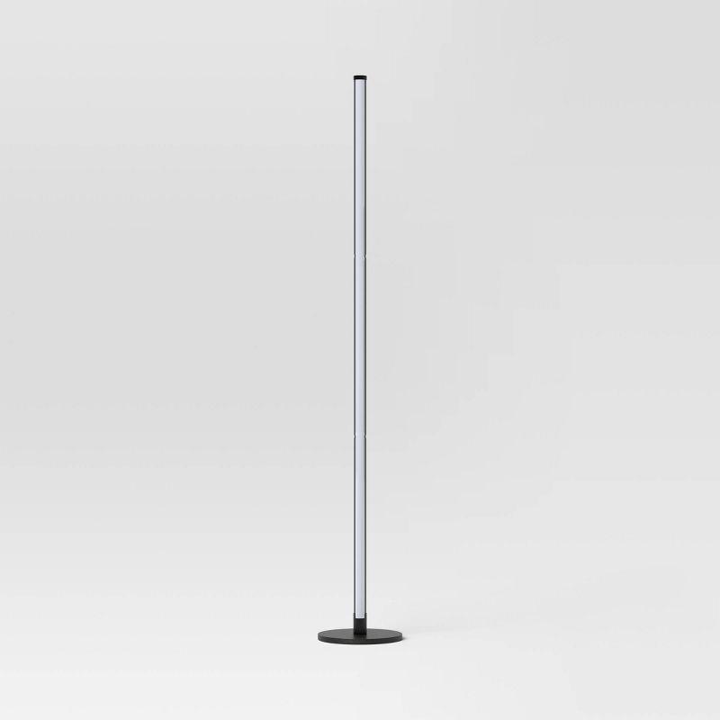 Wall Washer Floor Lamp with Color Changing LED (Includes LED Light Bulb) Black - Room Essentials™: Modern Design, Remote Control, No Assembly